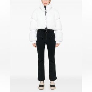 Goldbergh Lieke Ski Suit NWT US 6 Women’s Jumpsuit Faux Fur White Black